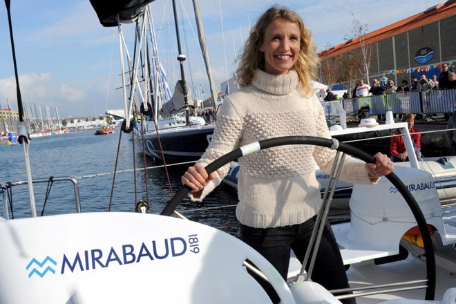 Alexandra Lamy aboard Mirabaud - Transat Jacques Vabre 2011 © Jean-Guy Python / Mirabaud